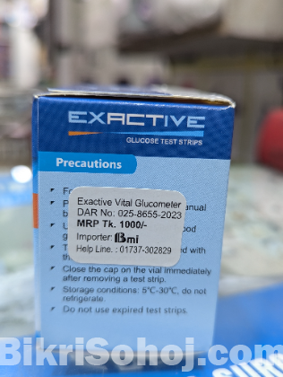 Exactive Vital Blood Glucose Meter Testing Strips